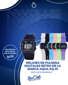 Relojes de Pulsera Digitales Retro - AquA AQ-81