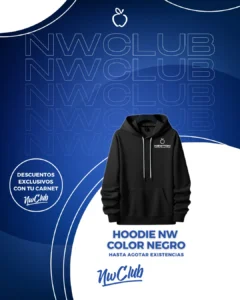 Hoodie NW Color Negro